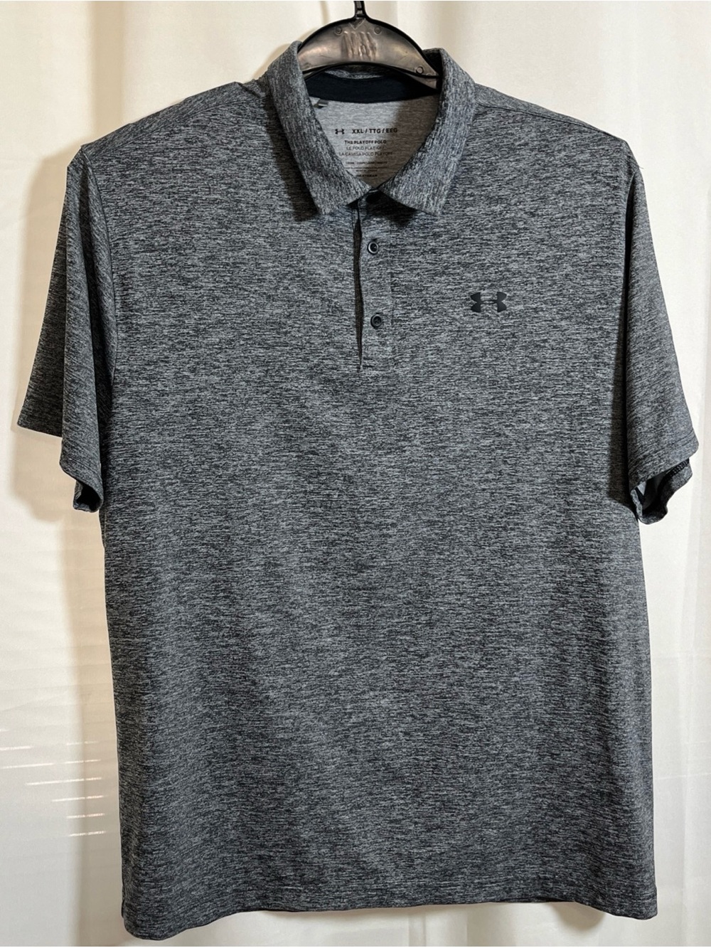 Under Armour Mens The Playoff Golf Polo Shirt Solid Gray size. XXL